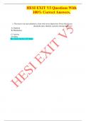 HESI EXIT V5 Questions With 100% Correct Answers.