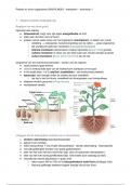 Planten en micro-organismen - leerdoelen - deeltoets 1