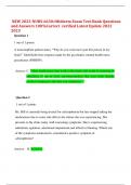 NEW 2023-NURS-6630=Midterm Exam Test-Bank Questions  and Answers 100%Correct verified Latest Update 2022  2023 Question1 1outof1 points A noncompliant patient states, “Why do you want me to put this poison in my  body?” Identifythe bestresponsemadebytheps