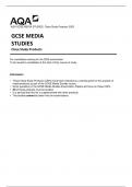 AQA MEDIA STUDIES Paper 1 and 2 Media QP and MS 2023