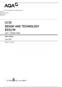 AQA GCSE DESIGN AND TECHNOLOGY  8552/W  Unit 1 Written Paper  Mark scheme  June 2023 