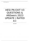 pn-hesi-exit-v3 / ACTUAL EXAM QUESTIONS & ANSWERS 2022/2023 LATEST UPDATE / GRADED A+