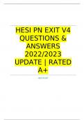 pn-hesi-exit-v4 / ACTUAL EXAM QUESTIONS & ANSWERS 2022/2023 LATEST UPDATE / GRADED A+