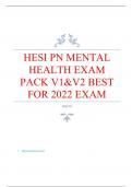 HESI PN Mental  / ACTUAL EXAM QUESTIONS & ANSWERS 2022/2023 LATEST UPDATE / GRADED A+