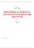 HESI PN MED SURG / ACTUAL EXAM QUESTIONS & ANSWERS 2022/2023 LATEST UPDATE / GRADED A+