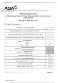 AQA Physics Equations Sheet GCSE Combined Science: Trilogy (8464) and GCSE Combined Science: Synergy (8465)  FOR USE IN JUNE 2023 ONLY