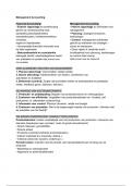 Accounting: Management Accounting samenvatting