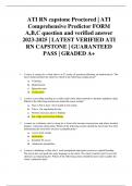 ATI RN capstone Proctored | ATI  Comprehensive Predictor FORM  A,B,C question and verified answer 2023-2025 | LATEST VERIFIED ATI  RN CAPSTONE | GUARANTEED  PASS | GRADED A+