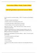 Correction Officer Study Guide (Ohio) with all questions answered correct 100%