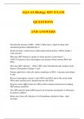 AQA AS Biology HIV EXAM QUESTIONS AND ANSWERS