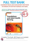 Foundations And Adult Health Nursing 7th 8th 9th Edition Cooper Test Bank