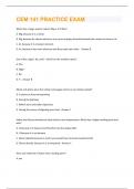 CEM 141 PRACTICE EXAM QUESTIONS WITH A GUARANTEED A+