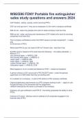  W96/S96 FDNY Portable fire extinguisher sales study questions and answers 2024