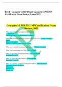 Georgette's LMR PMHNP Certification Exam Review, 2023