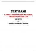 Maternal-Newborn Nursing: The Critical Components of Nursing Care  3rd Edition Test Bank By Roberta Durham, Linda Chapman | Chapter 1 – 17, Latest - 2023/2024|