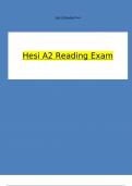 HESI-A2-READING /ACTUAL EXAM QUESTIONS & ANSWERS 2022/2023 LATEST UPDATE /GRADED A+