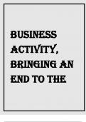 Business  Activity,  Bringing an  End to the Controversy test  bank