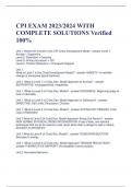 UPDATED CPI EXAM 2023/2024 WITH COMPLETE SOLUTIONS Verified 100%