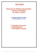 Test Bank for Research for Effective Social Work Practice, 4th Edition Krysik (All Chapters included)