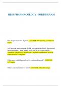 HESI PHARMACOLOGY -FORTIS EXAM