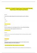 NUR 2571 / NUR2571 Final Exam: Professional Nursing Final Exam / PN2 Final Exam Review