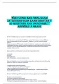 WEST COAST EMT FINAL EXAM LATEST 2023-2024 EXAM CHAPTER 1-29 QUESTIONS AnD 100%CORRECT ANSWERS|A GRADE