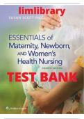 MATERNAL NEWBORN TESTBANK- ESSENTIALS OF MATERNITY, NEWBORN AND WOMEN’S HEALTH NURSING UPDATED 4TH EDITION COMPLETE RICCI TESTBANK