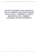 NSG6430 Final Exam South University NSG 6430 Final Exam VERSION 2