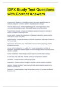 IDFX Study Test Questions with Correct Answers