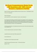 FULL TEST BANK;EA Exam Comprehensive Study Guide  | 200 Questions with 100% Correct  Answers | Updated & Verified