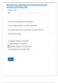 Microsoft Azure Administrator Associate Exam Renewal Questions and Answers 2024