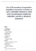 Con 2370 procédures d'acquisition  simplifiées nécessitent 14 finales en  2023 | DERNIÈRE VERSION À JOUR  AVEC LES RÉPONSES CORRECTES  VÉRIFIÉES | NOTÉE A | RÉUSSITE  GARANTIE