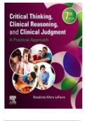 Test Bank For Critical Thinking, Clinical Reasoning, and Clinical Judgment: A Practical Approach 7th Edition by Rosalinda Alfaro-LeFevre||ISBN NO:10,0275972356||ISBN NO:13,978-0323581257||All Chapters||Complete Guide A+