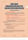 Pharmacology - Rasmussen NUR 2407 PHARM FINAL EXAM  STUDY GUIDE VERSION  NUR 2407 PHARMACOLOGY  FINAL EXAM 2 STUDY GUIDED EXAM.