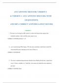  ATI CAPSTONE MED SURG VERSION 1 & VERSION 2 / ATI CAPSTONE MED SURG WITH 120 QUESTIONS AND 100% CORRECT ANSWERS LATEST 2023/2024