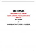 Fundamentals of Nursing Active Learning for Collaborative Practice 3rd Edition Test Bank By Barbara L. Yoost, Lynne R. Crawford | Chapter 1 – 42, Latest - 2023/2024|