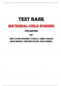 Maternal-Child Nursing 6th Edition Test Bank By Emily Slone McKinney, Susan R. James, Sharon Smith Murray, Kristine Nelson, Jean Ashwill | Chapter 1 – 55, Latest - 2023/2024|