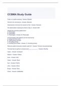 CCBMA Study Guide with complete solutions /Graded A