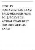 HESI PN FUNDAMENTALS /ACTUAL EXAM QUESTIONS & ANSWERS 2022/2023 LATEST UPDATE / GRADED A+