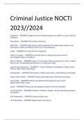 LATEST Criminal Justice NOCTI 2023//2024