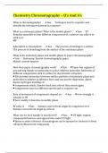 Chemistry Chromatography – Q’s And A’s