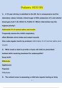 Pediatric HESI BS Updated Questions and Answers (Verified Answers)