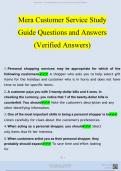 MERA Customer Service Study Guide Updated Questions and Answers (Verified Answers)