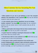 MERA Customer Service Screening Pre-Test Updated Questions and Answers (Verified Answers)