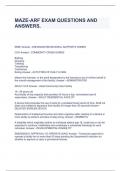  MAZE-ARF EXAM QUESTIONS AND ANSWERS.