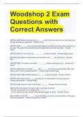 Woodshop 2 Exam Questions with Correct Answers