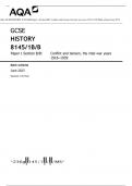 AQA GCSE HISTORY 8145/1B/B Paper 1 Section B/B: Conflict and tension, the inter-war years 1918–1939  Mark scheme June 2023 Version:1.0 Final ACTUAL PAPER