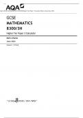 AQA GCSE MATHEMATICS 8300/3H Higher Tier Paper 3 Calculator Mark scheme June 2023 Version: 1.0 Final ACTUAL PAPER