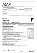 AQA GCSE ITALIAN Foundation Tier Paper 1 Listening QP 2023 ACTUAL PAPER