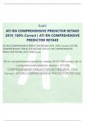 ATI RN COMPREHENSIVE PREDICTOR RETAKE  2019_100% Correct | ATI RN COMPREHENSIVE  PREDICTOR RETAKE